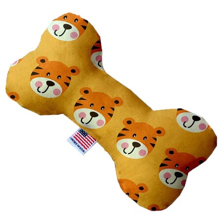 Mirage Pet Products Tally the Tiger Canvas Bone Dog Toy 8 in. 1172-CTYBN8